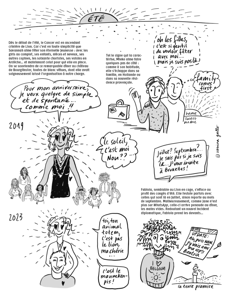 « Girls qui roulent », un roman graphique de Vanina Gallo. Épisode 17, astrologie, anniversaires & co.