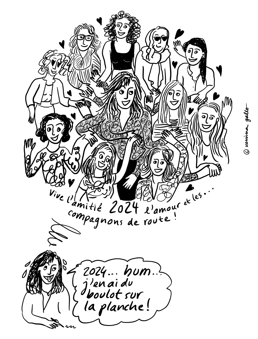 Jane dessine ses vœux